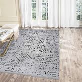 Aden Kaymaz Taban Halı, Aden Sierra 2, Makinada Yıkanabilir Ş&ouml;nil Dokuma Halı (Gri - 200 x 290 cm)