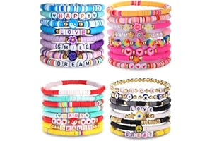 KOMERGAVE 32pcs Bohemian Friendship Bracelets Set, Brightly Colorful Girls Bracelets, Adorable Girls Party Bag Fillers, Ideal Party Accessories for Birthday Celebrations, Summer Gatherings & Festival Gifts