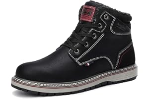 AX BOXING Scarpe Uomo Invernali Caldo Pelliccia Fodera Scarponcino Invernale Stivali Antiscivolo Stivaletti Taglia 41-46 EU