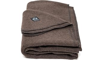 Arcturus Militär-Wolldecke, 2 kg, warm, dick, waschbar, groß, 162,6 x 223,5 cm, ideal für Camping, Outdoor, Sportveranstaltungen und Survival-Kits, Schokoladenbraun