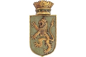 Design Toscano EU1040 Medieval Rampant Lion Shield Wall Sculpture