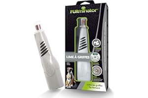 FURMINATOR Lime à Griffes Electrique – Sans fil – Innovation Professionnelle pour Chats et Chiens de Toutes Tailles – Lime et Lisse Les Griffes – Eclairage LED intégré – 4 piles fournies