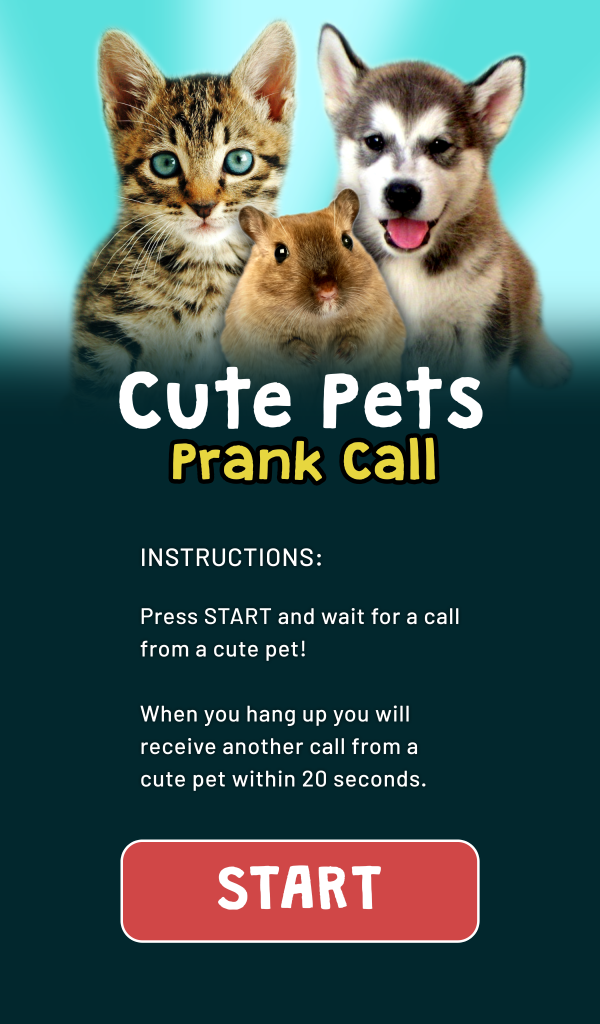 Cute Pets Prank Call Cat Dog Rabbit Hamster And More Amazon De Apps Spiele