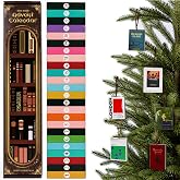 Advent Calendar with 24 Mini Classic Books Hardcover World Literature Desktop Christmas Tree Decoration for Lovers Reading