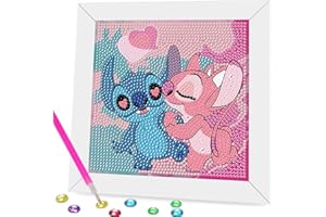 TTDCQQID Pintura Con Diamantes Niños, Diamond Painting Kit Completo para Niños, Cuadros Diamantes 5d con Marco de Madera, 5D Pintura Diamante Kit para Principiantes, Cuadros Diamantes Niñas Adultos