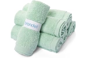 BRONDELL Bamboo Bidet Towels, Pack of 6, Mint