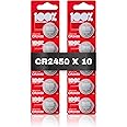 CR2450 Battery 3v lithium pack of 10