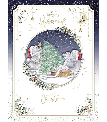 Me To You Tatty Teddy Luxe Handgemaakte Boxed Kerstkaart Voor Mijn