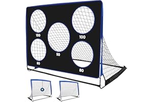 Bnlei 3 in 1 Fussballtore für Garten Kinder, Mini Faltbares Fußballtor Kinder Trainingszubehör, Kleine Fussball Tor mit Torwand, Fußball Tor Trainingsset Tore Gate für Indoor & Outdoor