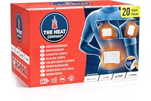 ‎THE HEAT COMPANY THE HEAT COMPANY Ocieplacz do ciała - 10 lub 40 sztuk - bardzo ciepły - samoprzylepny - ocieplacz na plecy i szyję - 12 godzin przyjemne ciepło - natychmiastowe ciepło - aktywowany powietrzem -