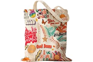 Miss Adola Tote Bag for Women Girls Aesthetic Canvas Tote Bag Inspired Gift Reusable Casual Bag for Work Shopping Travel