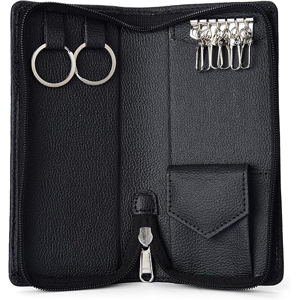 CYSQO PU Leather Key Pouch Case Wallet Keychain Key Pouch Holder