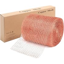 Kupfergeflecht-Rolle, 3 M X 12,7 Cm – Flexibles Netz Zur Schädlingsabwehr, Schneidbar Für Löcher Und Ritzen