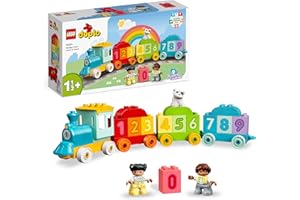 LEGO DUPLO Treno dei Numeri - Impariamo a Contare - Giochi di Natale Didattici - con Mattoncini Numerati e Colorati e 2 Personaggi Giocattolo - Idea Regalo per Bambini e Bambine da 1+ Anni - 10954