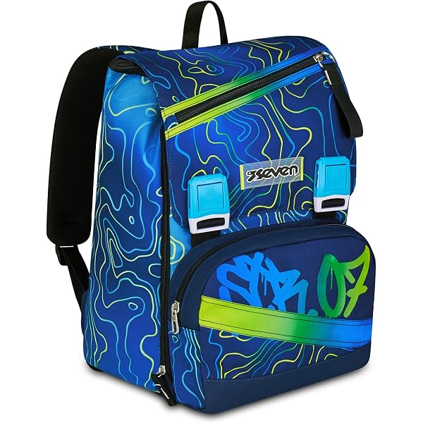 Zaino Seven Estensibile Big Colorsnake - 28 Litri, Grigio, Per Scuola E Tempo Libero