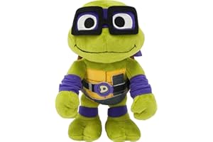 TEENAGE MUTANT NINJA TURTLES Tartarughe Ninja: Caos Mutante - Donatello, morbido peluche alto 20+ cm con maschera viola, look ispirato a Donnie Genio della Tecnologia del film, giocattolo per bambini, 3+ anni, HRC80