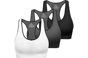 MIRITY Women's Seamless Racerback Sports Bras - High Impact Workout Gym Activewear Bra