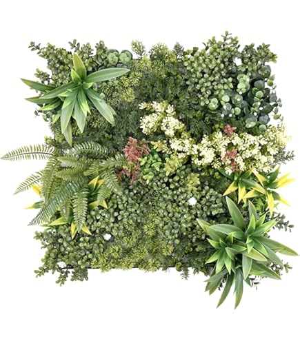 2 Kunstpflanzen-Wandpaneele 60x40cm - Realistische Grünpflanzen Für Innen & Außen