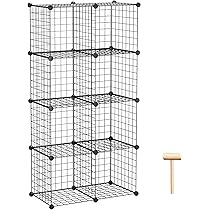 Woltu Tagère Cube En Grille étagère Conception Diy Pour Rangement Armoire De Penderie Mtallique Noir 16 Compartiments Woltu  5d05b28c 9093 5b52 9117 D43356a141da