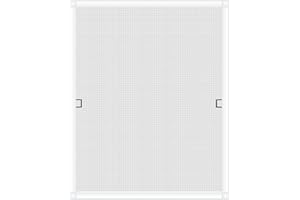 Nematek Fliegengitter Alurahmen Fenster LIGHT, ohne Bohren - Insektenschutz Gitter mit Rahmen Moskitonetz Alu - Mückengitter Fenstergitter Fliegengitter (130 x 150 cm, weiß)