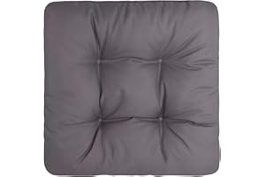 Domarex Gartenstuhlkissen lari 45x45x8 cmm - Wasserdichtes Kissen für den Gartenstuhl Sitzkissen - bequemes Kissen - Hochwertiger - Leicht zu Reinigen - Langlebig - Grau