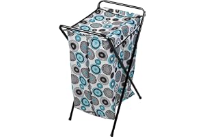 Rörets Tvättkorg Amy - Ergonomisk tvättkorg med ficka för klädnypor - 70 liter volym - stabil och lätt design - Perfekt för tvättmaskin till torkställ