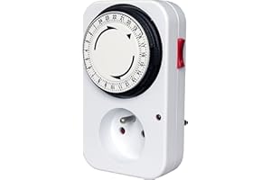 Electraline 13114 Programmateur journalier mécanique, Blanc