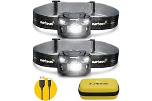 Everbeam H6 Pro LED uppladdningsbar USB-strålkastare - rörelsesensor, 650 lumen, 20 timmars körtid, 1200 mah batteri, perfekt