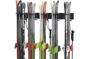 Ultrawall Ski Rack, Wall Mounted Ski Storage for Garage Storage Organizer System, 10 Pairs of Skis Holder for Home Shed, Holds Up to 300lbs