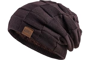 REDESS Cappello a Berretto per Uomini e Donne Cappelli Caldi Invernali in Maglia Slouchy Cappello a Cranio Spesso
