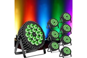 DELIBANG 8pc 200W LED Par RGBW Stage Light DMX512/Auto/Voice/Master-Slave Control Par Light Disco Effect Light, Infinite Color Mixing/Rainbow Effect for Party Bar Show Halloween Wedding