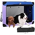 Ownpets Soft Dog Crate Collapsible Travel Dog Crate 3-Door Dog Kennel for Indoor and Outdoor XL（96x66x66CM）