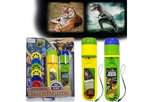 Zabawka projekcyjna Pup Go dla dzieci w wieku od 3 lat, zawierająca 24 slajdy na świecie Dinosaur & 24 Dzikie Przyrody, Zabawka Historyczna Rodzic - Dziecko dla chłopców i dziewcząt