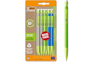 BIC Matic ECOlutions Porte-Mines Labellisé NF Environnement - 0,7 mm HB, Couleurs Du Corps Assorties, Blister de 10
