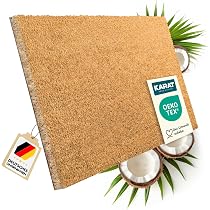 Paillasson Noix De Coco Naturel KARAT 90x150 Cm - Antidérapant Pour Intérieur/extérieur