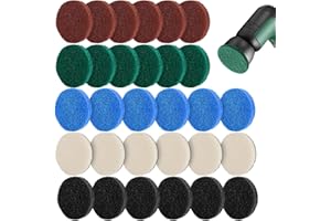 RAFIYU 30 Piezas de Accesorios para Cepillo Universal Bosch, Cepillo de Limpieza eléctrico con batería Bosch Home/Garden 6033 (5 Estilos de Cepillo de Almohadilla)