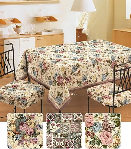 Tovaglia Jacquard Gobelin Stile Tirolese Made In Italy - Modello MOENA - 60% Cotone 40% Poliestere - 3