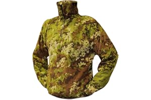 OUTLET MILITARY Maglia in Pile Mezza Zip Vegetato Mimetico