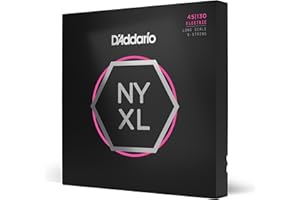 D'Addario 5er Bass NYXL 45-130 45-65-80-100-130, NYXL45130 - Zestaw strun do 5 strunowej gitary basowej