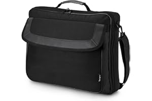 Targus Classic Clamshell Laptop Bag, Briefcase with Padded Notebook Compartment, Elegant Business Bag with Separate Compartments