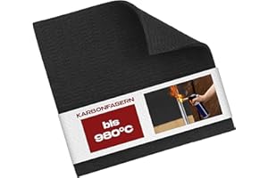 The Felt Store Estera ignífuga, Estera de protección contra el Fuego Resistente al Calor, Negra, Aprox. 30 x 30 cm, Aprox. 5 mm de Grosor, (Ideal como Estera para soldar)