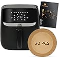 JAP Aspire Friggitrice ad Aria Calda 5,7L XXL – Potente 1700W Airfryer con Ricettario - 8 Programmi - LED Touch Screen - Nero