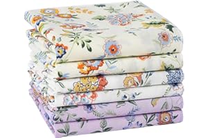 HOULIFE Damen Taschentücher mit Blumendruck Vintage Damen Taschentücher 60er Jahre weiche Baumwolle Damen Taschentücher buntes Blumen Taschentuch 35 cm x 35 cm/13,8 x 13,8 Zoll