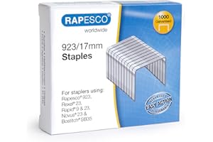 Rapesco 1240 Punti Galvanizzati Professionali Tipo 923/17 mm, Confezione da 1000