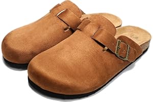 JOMIX Sabots Homme avec Boucle Chaussons Homme Pantoufles Homme Sandales Homme Élégant Chaussures à Semelle en Liège Confortable pour Intérieur et Extérieur