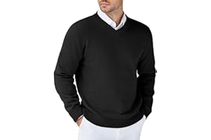 COOFANDY Maglione da Uomo con Scollo a V Maglia da Uomo Regular Fit Manica Lunga Maglione Casual Basic