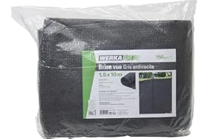 WERKA PRO Brise Vue Gris Anthracite 10m 150g/m2 1,50 x 10m