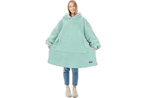 Catalonia Classy przenośny koc Sherpa oversize, miękki koc koc na sweter ciepły i wygodny prezent dla dorosłych, kobiet, mężczyzn, młodzieży, duża kieszeń, zamek błyskawiczny