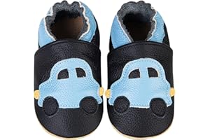 IceUnicorn Krabbelschuhe Baby Lauflernschuhe Jungen Mädchen Weicher Leder Babyhausschuhe Kleinkind Rutschfeste Lederschuhe Baby