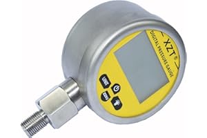 XZT Digital Hydraulic Pressure Gauge 3.15" 0~6000PSI -1/4BSP-Base Entry